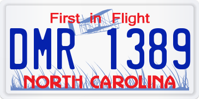 NC license plate DMR1389