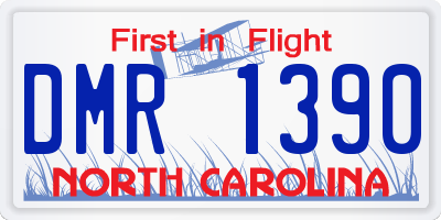 NC license plate DMR1390