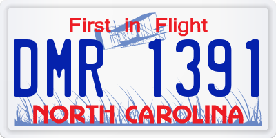 NC license plate DMR1391