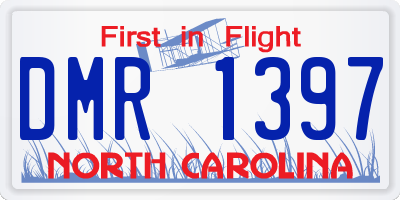 NC license plate DMR1397
