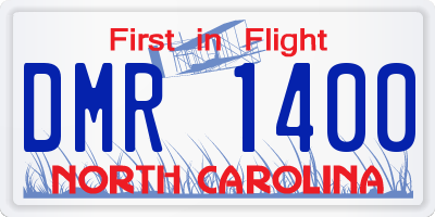 NC license plate DMR1400