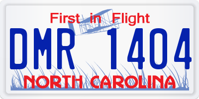 NC license plate DMR1404