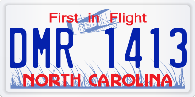 NC license plate DMR1413