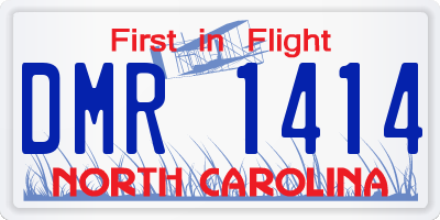 NC license plate DMR1414