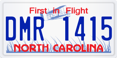 NC license plate DMR1415