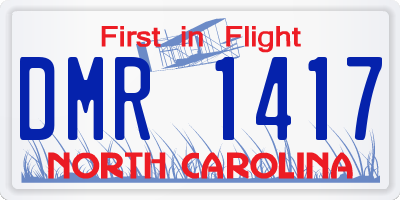 NC license plate DMR1417