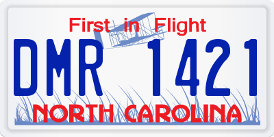 NC license plate DMR1421