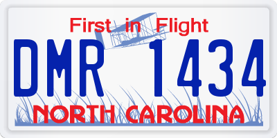 NC license plate DMR1434