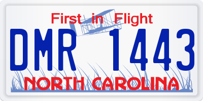 NC license plate DMR1443