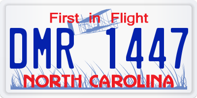 NC license plate DMR1447