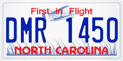 NC license plate DMR1450