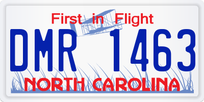 NC license plate DMR1463