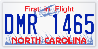 NC license plate DMR1465