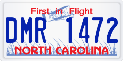 NC license plate DMR1472
