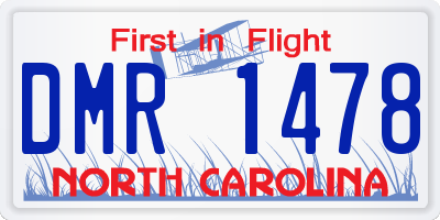 NC license plate DMR1478