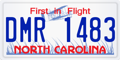 NC license plate DMR1483