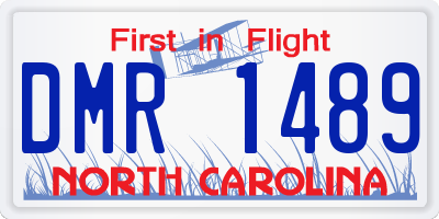 NC license plate DMR1489