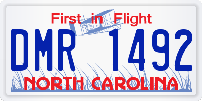 NC license plate DMR1492