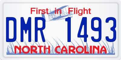 NC license plate DMR1493