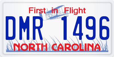 NC license plate DMR1496