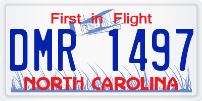 NC license plate DMR1497