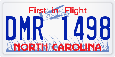 NC license plate DMR1498