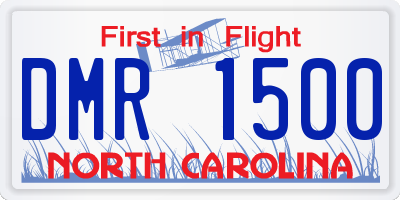 NC license plate DMR1500