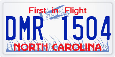 NC license plate DMR1504