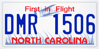 NC license plate DMR1506