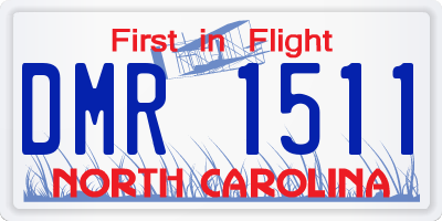NC license plate DMR1511