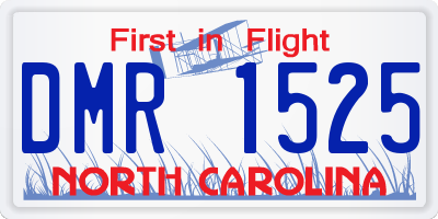 NC license plate DMR1525