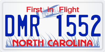 NC license plate DMR1552