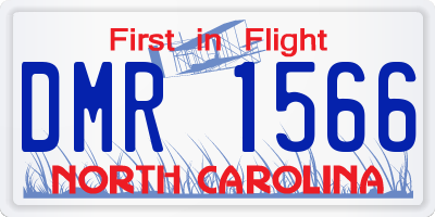 NC license plate DMR1566