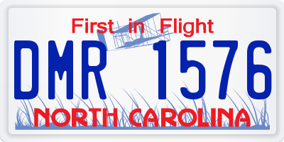 NC license plate DMR1576