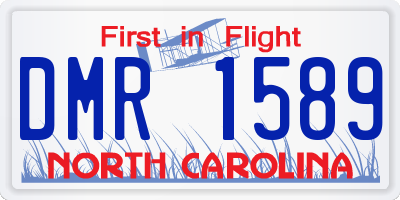 NC license plate DMR1589