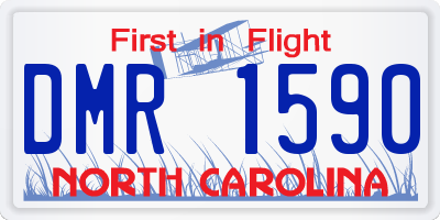 NC license plate DMR1590