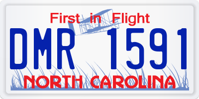 NC license plate DMR1591