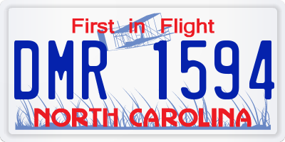 NC license plate DMR1594
