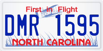 NC license plate DMR1595
