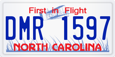 NC license plate DMR1597