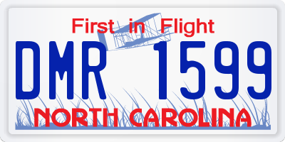 NC license plate DMR1599