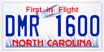 NC license plate DMR1600