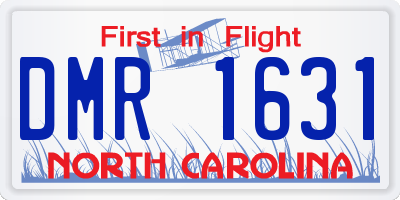 NC license plate DMR1631