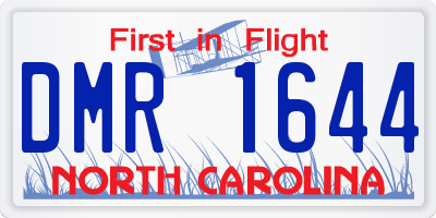 NC license plate DMR1644