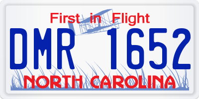 NC license plate DMR1652