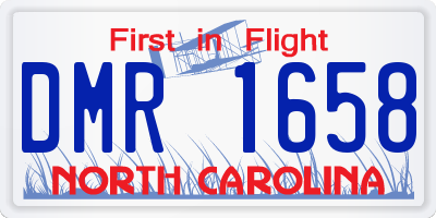 NC license plate DMR1658