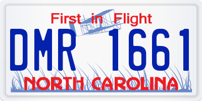 NC license plate DMR1661