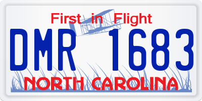 NC license plate DMR1683