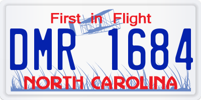 NC license plate DMR1684