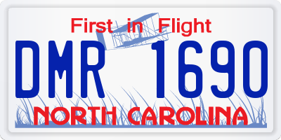 NC license plate DMR1690